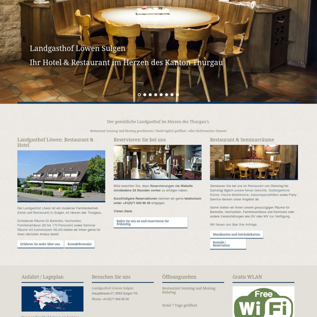 mobile website hotel restaurant loewen